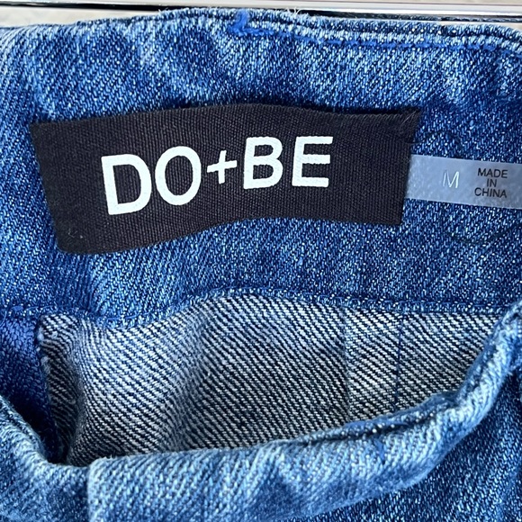 DO+BE | Like new high rise rigid denim cropped wide leg ankle raw hem je… - Picture 2 of 11